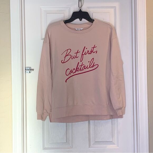 Wildfox But First Cocktails Sweatshirt Size Small - Picture 9 of 10
